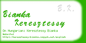 bianka keresztessy business card